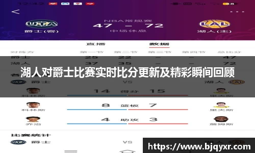 湖人对爵士比赛实时比分更新及精彩瞬间回顾